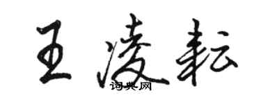 駱恆光王凌耘行書個性簽名怎么寫