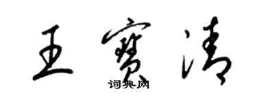 梁錦英王寶清草書個性簽名怎么寫