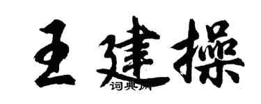 胡問遂王建操行書個性簽名怎么寫