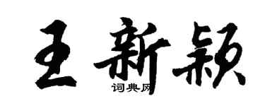 胡問遂王新穎行書個性簽名怎么寫
