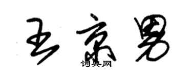 朱錫榮王京男草書個性簽名怎么寫