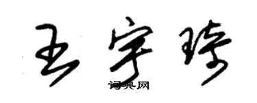 朱錫榮王宇琦草書個性簽名怎么寫