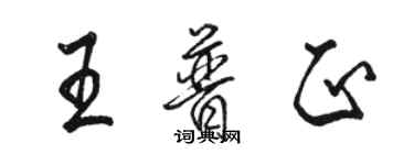 駱恆光王普正行書個性簽名怎么寫