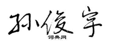 曾慶福孫俊宇行書個性簽名怎么寫