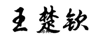 胡問遂王楚欽行書個性簽名怎么寫