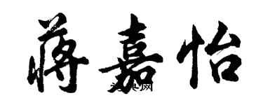 胡問遂蔣嘉怡行書個性簽名怎么寫