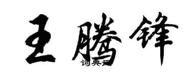 胡問遂王騰鋒行書個性簽名怎么寫