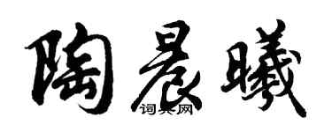 胡問遂陶晨曦行書個性簽名怎么寫