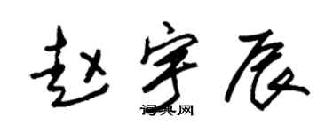 朱錫榮趙宇辰草書個性簽名怎么寫