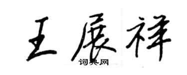 王正良王展祥行書個性簽名怎么寫