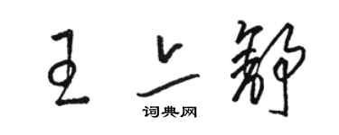 駱恆光王亦舒草書個性簽名怎么寫