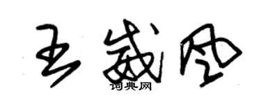 朱錫榮王威風草書個性簽名怎么寫