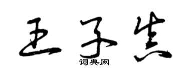 曾慶福王子真草書個性簽名怎么寫