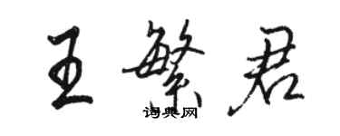 駱恆光王繁君行書個性簽名怎么寫