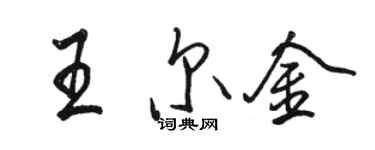 駱恆光王爾金行書個性簽名怎么寫