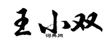 胡問遂王小雙行書個性簽名怎么寫