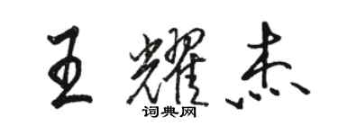 駱恆光王耀傑行書個性簽名怎么寫