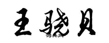 胡問遂王驍貝行書個性簽名怎么寫