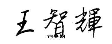 王正良王智輝行書個性簽名怎么寫