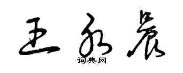 曾慶福王水晨草書個性簽名怎么寫