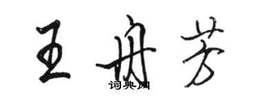 駱恆光王舟芳行書個性簽名怎么寫