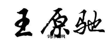 胡問遂王原馳行書個性簽名怎么寫