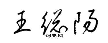 梁錦英王總陽草書個性簽名怎么寫