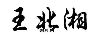 胡問遂王北湘行書個性簽名怎么寫