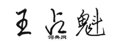 駱恆光王占魁行書個性簽名怎么寫