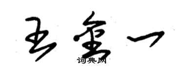 朱錫榮王金一草書個性簽名怎么寫