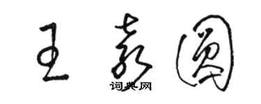 駱恆光王袁圓草書個性簽名怎么寫