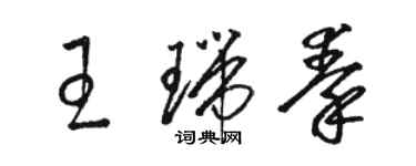 駱恆光王瑞秦草書個性簽名怎么寫