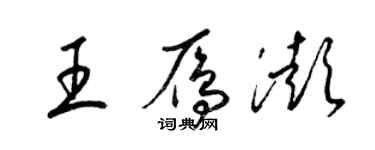 梁錦英王雁澎草書個性簽名怎么寫