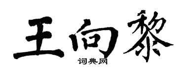翁闓運王向黎楷書個性簽名怎么寫