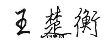 駱恆光王楚衡行書個性簽名怎么寫