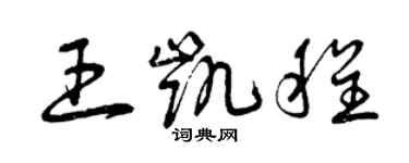 曾慶福王凱程草書個性簽名怎么寫