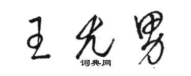 駱恆光王尤男草書個性簽名怎么寫