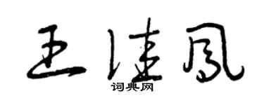 曾慶福王佳鳳草書個性簽名怎么寫
