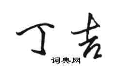 駱恆光丁吉行書個性簽名怎么寫