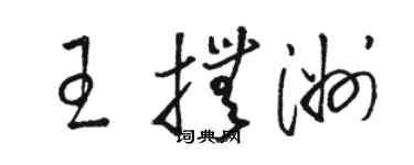 駱恆光王撫洲草書個性簽名怎么寫