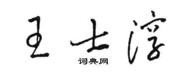 駱恆光王士淳草書個性簽名怎么寫