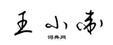 梁錦英王小衛草書個性簽名怎么寫