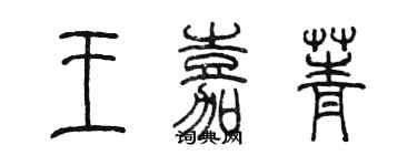 陳墨王嘉菁篆書個性簽名怎么寫