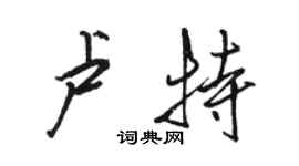 駱恆光盧特行書個性簽名怎么寫