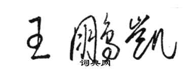 駱恆光王鵬凱草書個性簽名怎么寫