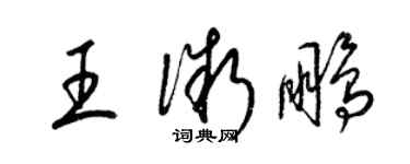 梁錦英王微鵬草書個性簽名怎么寫