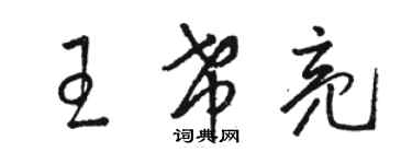 駱恆光王希亮草書個性簽名怎么寫