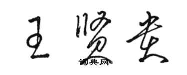 駱恆光王賢貴草書個性簽名怎么寫