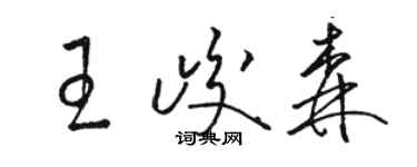 駱恆光王峻森草書個性簽名怎么寫