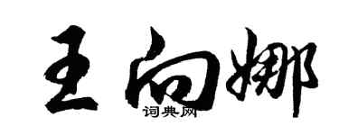 胡問遂王向娜行書個性簽名怎么寫